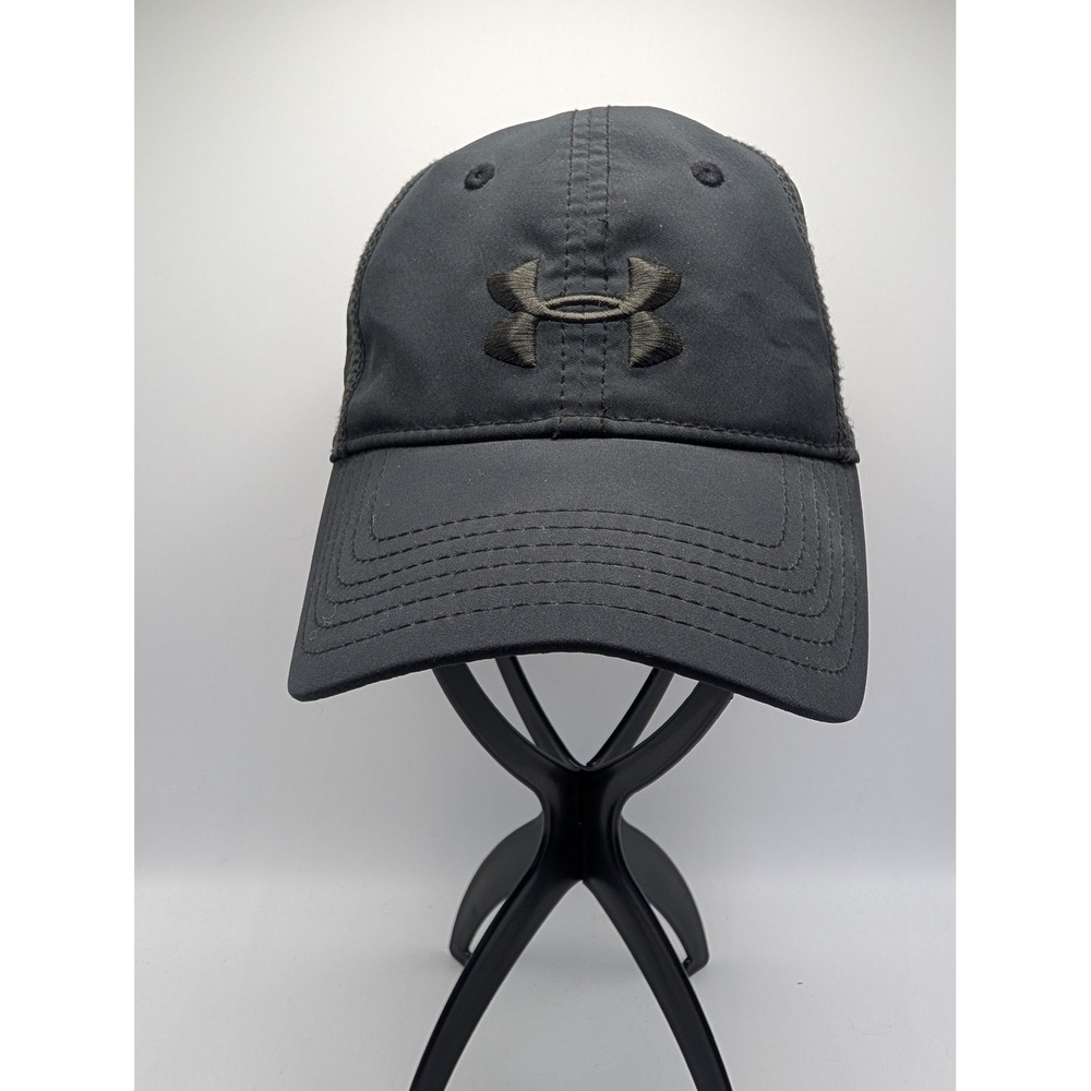 Under Armour Womens HeatGear Adjustable Baseball Cap Gray OSFA Logo Hat